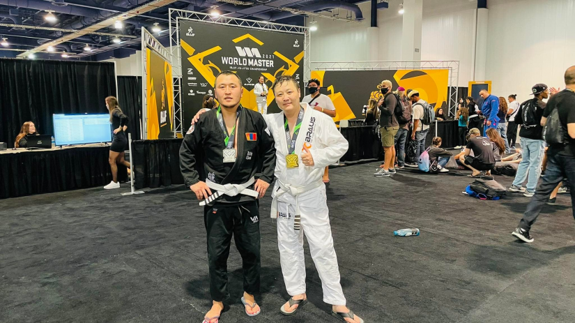 Two Mongolian jiu jitsu wrestlers become world champions